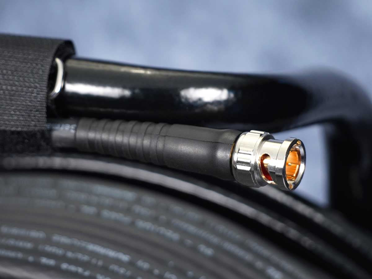 SDI-Kabel SC Vector Plus 1.2L/4.8DZ auf Stahltrommel / Hicon / 70-100 m / schwarz