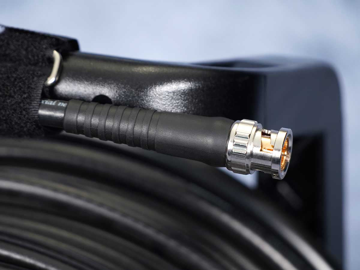 SDI-Kabel auf Gummitrommel SC 'VectorPlus 1.2L/4.8DZ' / Hicon / 70-100 m / schwarz