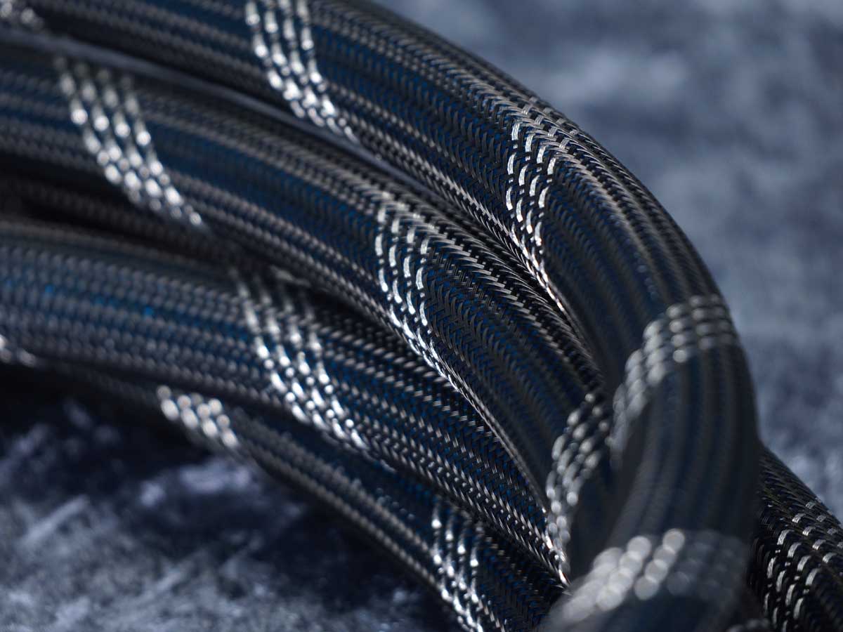 Lautsprecherkabel 'Dual Blue' Gfl - Lamellen-Bananenstecker beidseitig