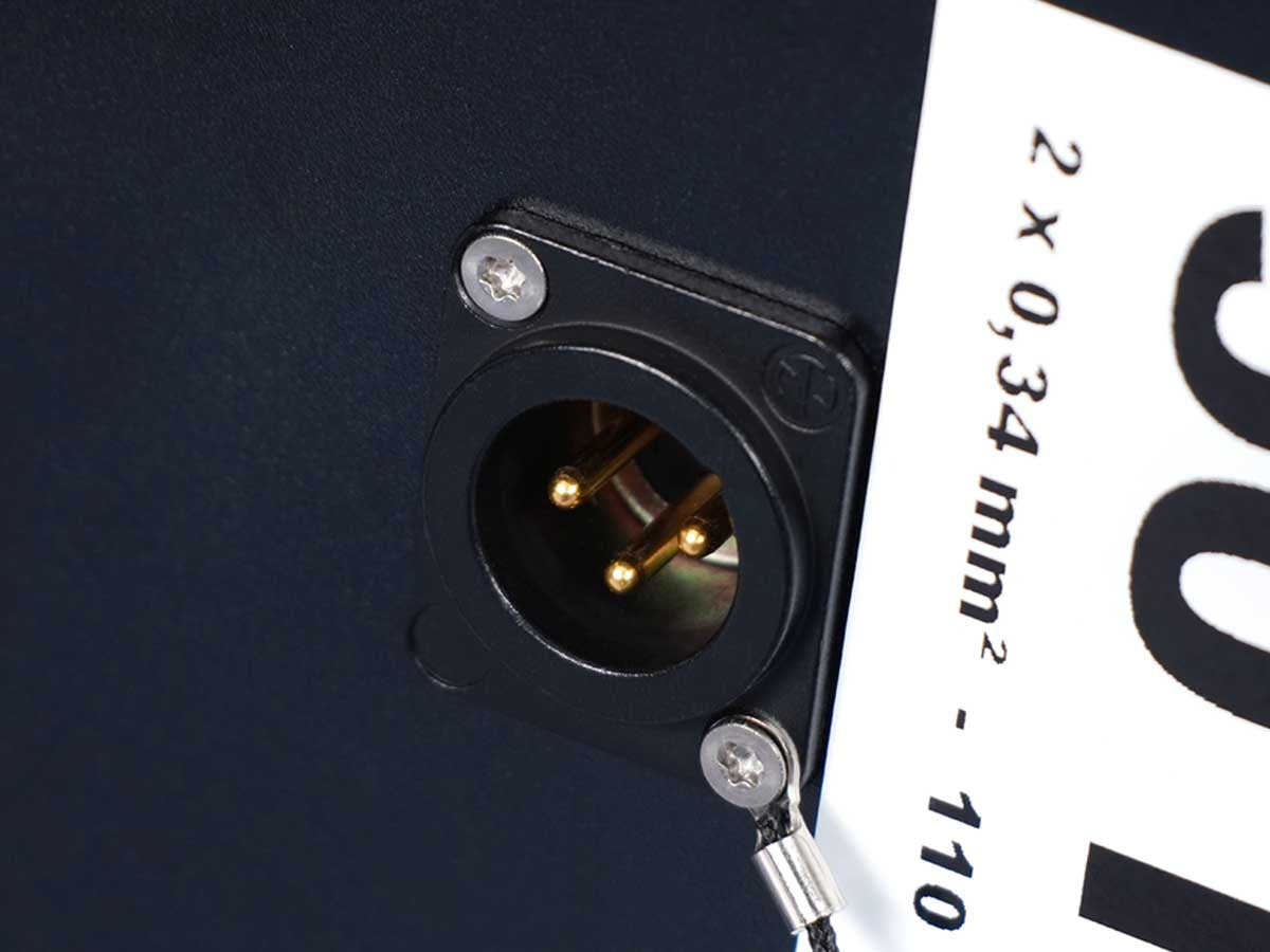 DMX-Kabel auf Gummitrommel / Sommer 'Binary 234' schwarz / 35-50m / Neutrik