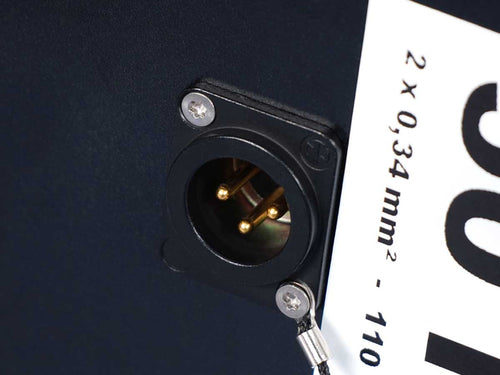 DMX-Kabel auf Gummitrommel / Sommer 'Binary 234' schwarz / 35-50m / Neutrik