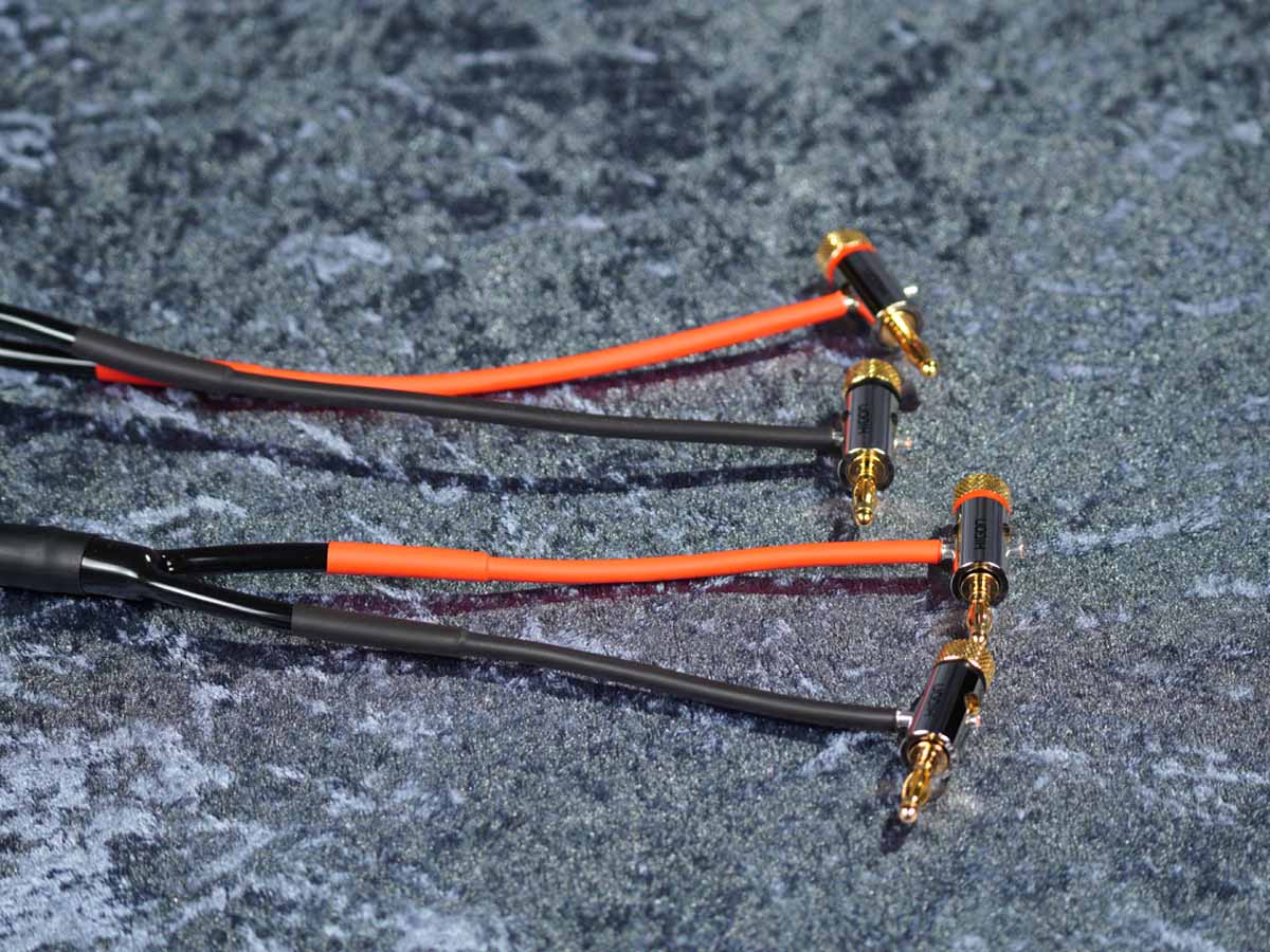 Lautsprecherkabel 'Meridian' 2x2,5 mm² Gfl BM06-Bananenstecker auf CTA01 Kabelschuhe
