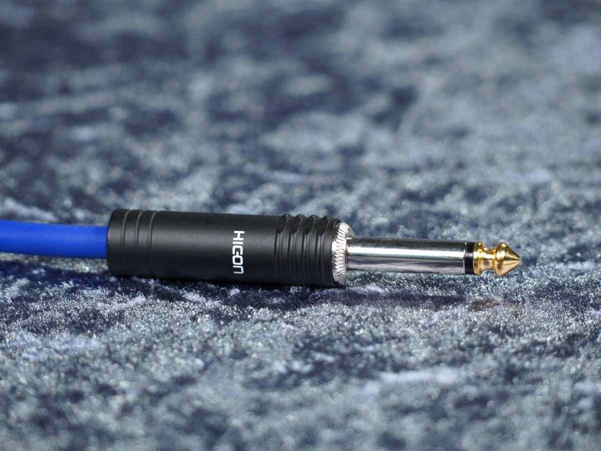 Instrumentenkabel Sommer 'Tricone XXL' blau - Hicon Klinke auf silent Klinke