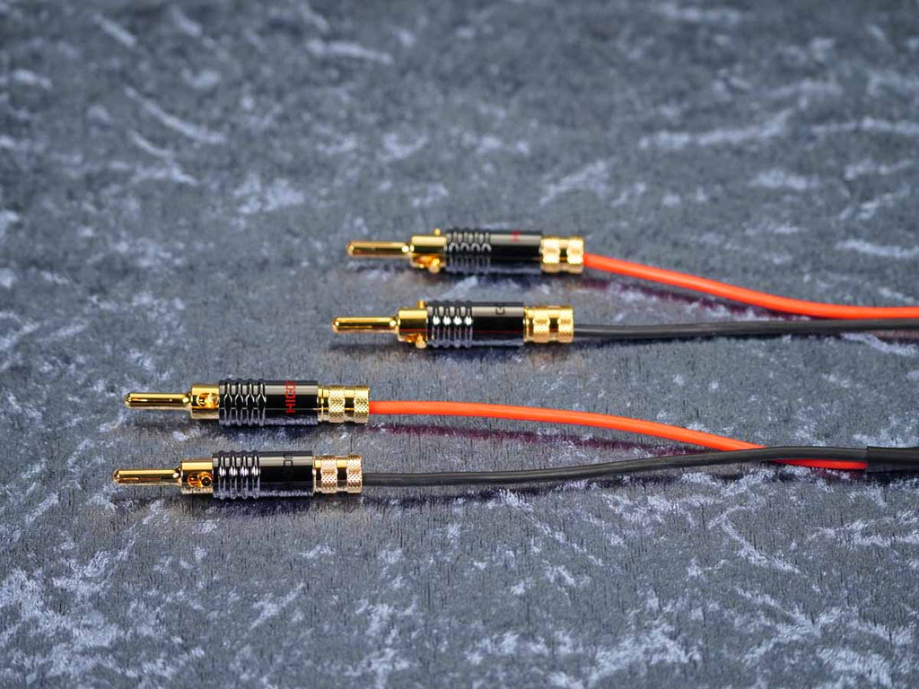 Lautsprecherkabel 'Meridian' 2x2,5 mm² mit Spreizspangen-Bananenstecker einseitig