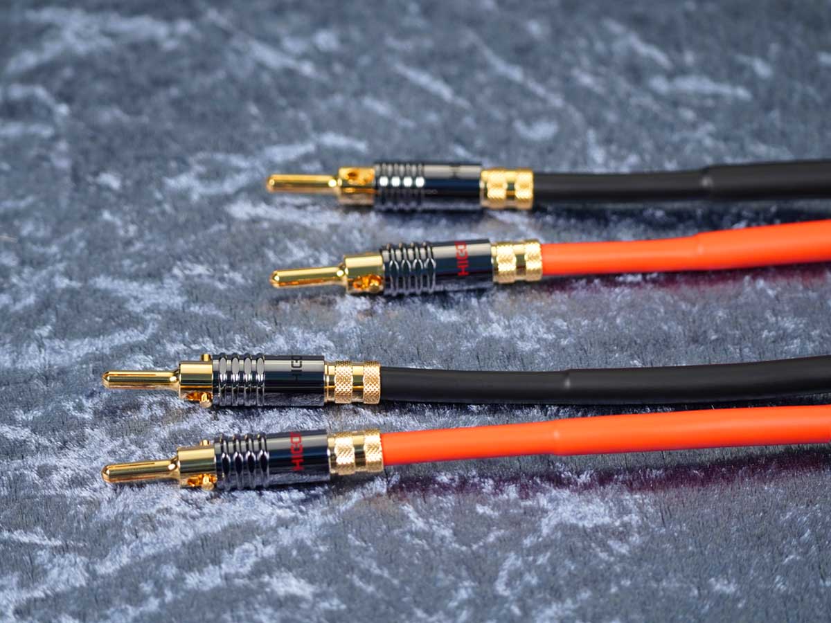 Lautsprecherkabel 'Dual Blue' Gfl - Spreizspangen-Bananenstecker beidseitig