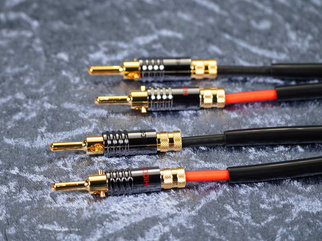 Lautsprecherkabel 'Dual Blue' - Spreizspangen-Bananenstecker beidseitig