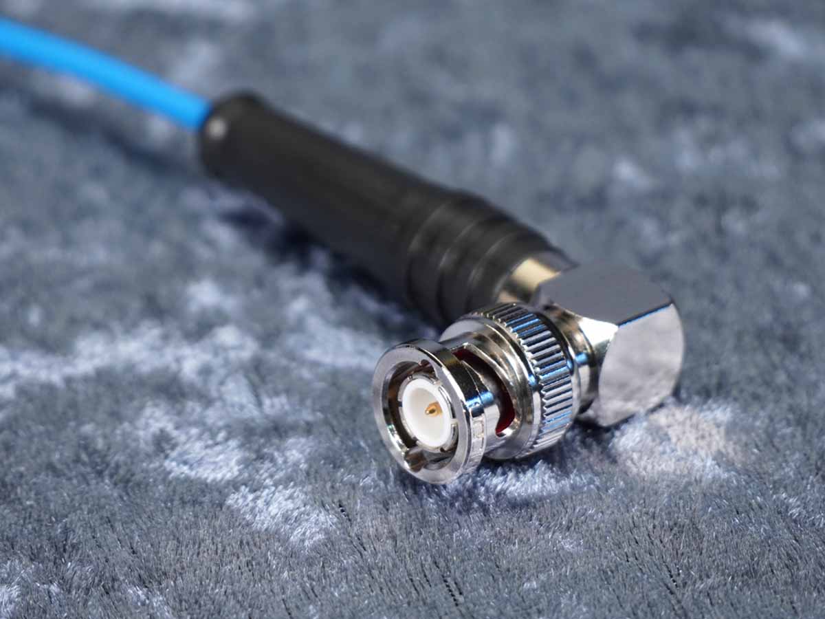 SDI-Kabel Sommer 'Monomax' blau - Hicon Winkel auf Winkel BNC
