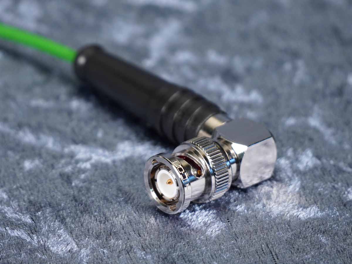 SDI-Kabel Sommer 'Monomax' grün - Hicon Winkel auf Winkel BNC