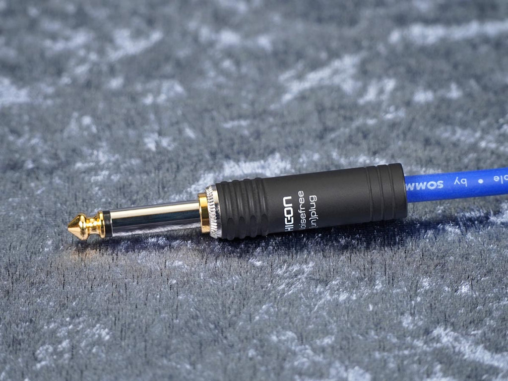 Instrumentenkabel Sommer 'Tricone XXL' blau - Hicon Klinke auf silent Klinke