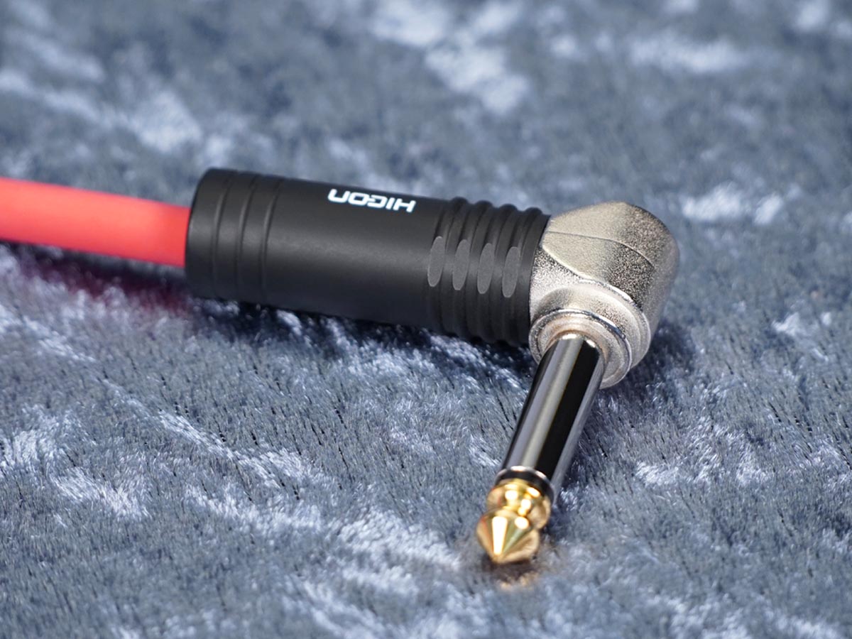 Instrumentenkabel Sommer 'Tricone XXL' rot - Hicon Klinke auf Winkelklinke