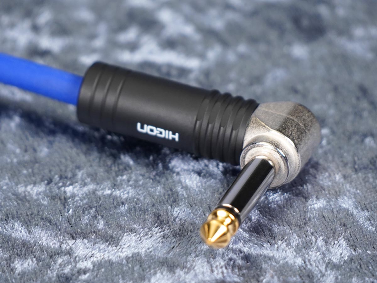 Instrumentenkabel Sommer 'Tricone XXL' blau - Hicon Klinke auf Winkelklinke