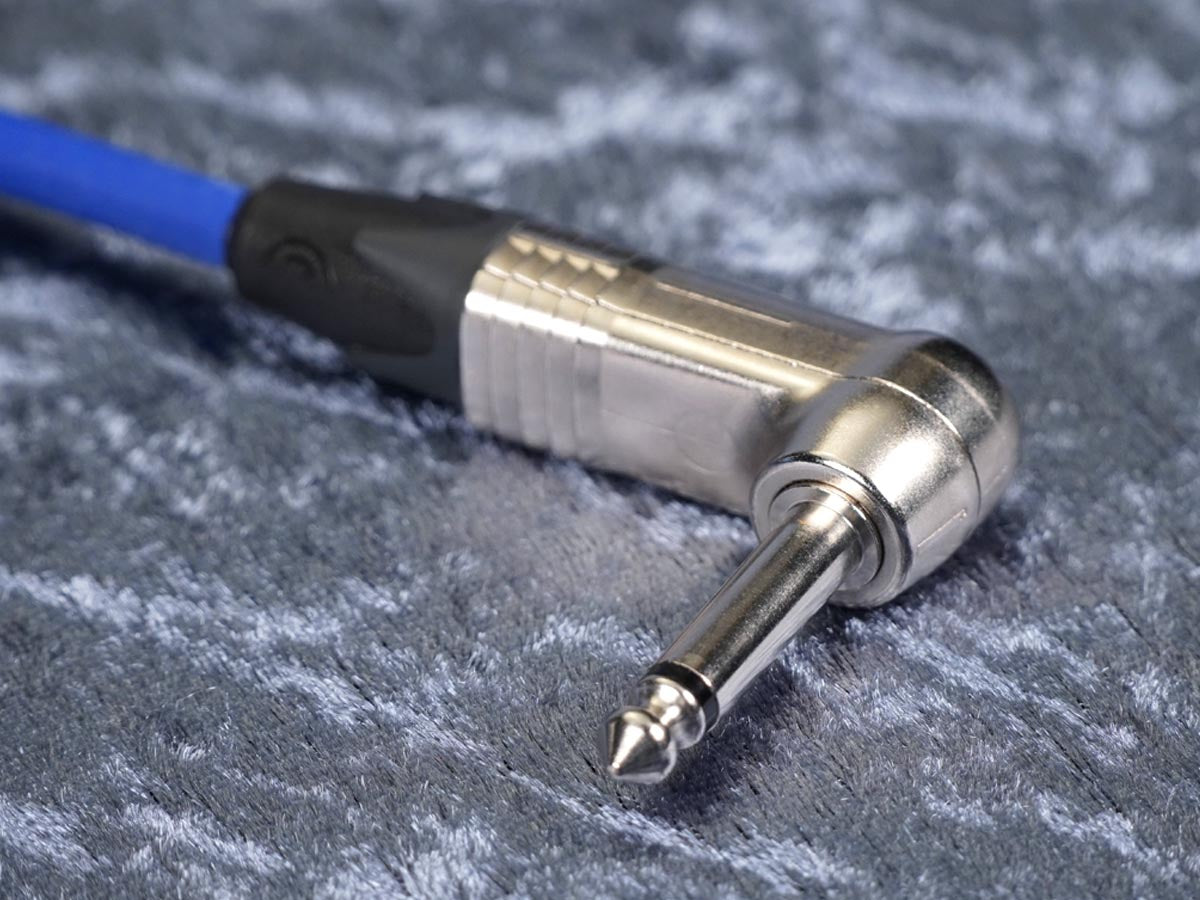 Instrumentenkabel Sommer 'Tricone XXL' blau - Neutrik Klinke auf Winkelklinke