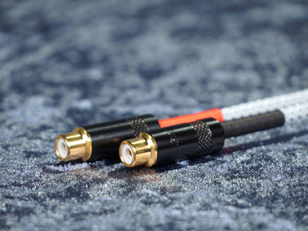 Cinchkabel Verlängerung Sommer 'Onyx Tynee' Gfl / REAN sw - Stereopaar