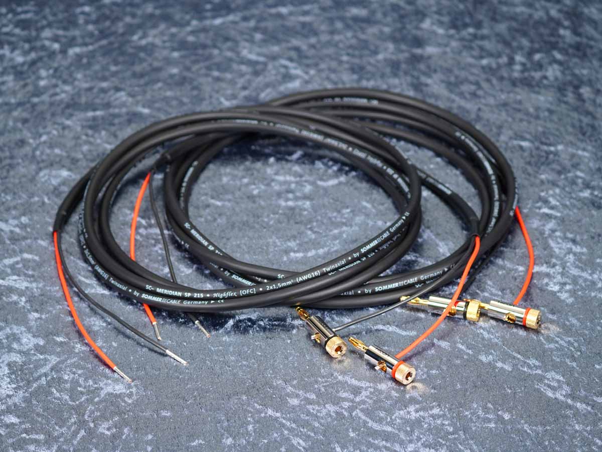 Lautsprecherkabel 'Meridian' 2x1,5 mm² mit BM06-Bananenstecker einseitig