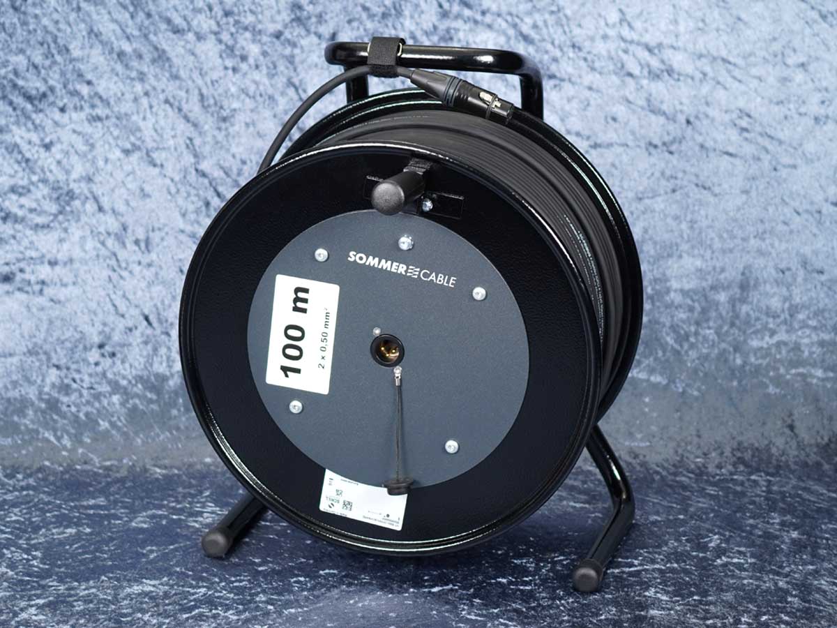 Mikrofonkabel auf Stahltrommel / SC-Primus / Neutrik / 70-100 m / schwarz