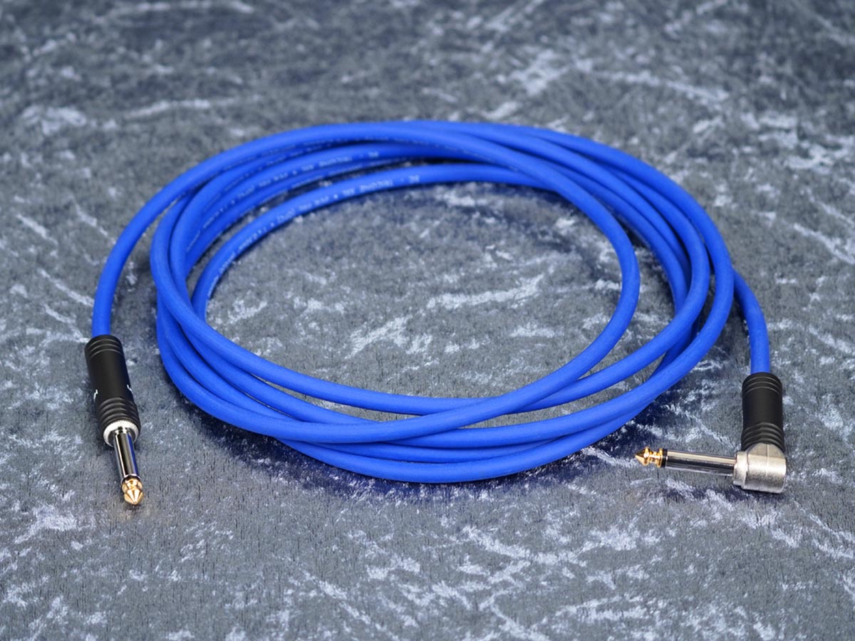 Instrumentenkabel Sommer 'Tricone XXL' blau - Hicon Klinke auf Winkelklinke