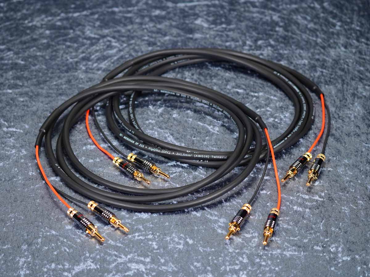 Lautsprecherkabel 'Meridian' 2x1,5 mm² mit Spreizspangen-Bananenstecker beidseitig