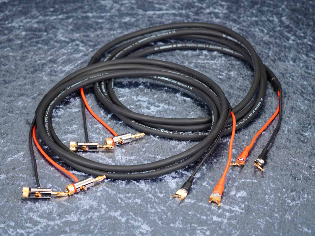 Lautsprecherkabel 'Meridian' 2x2,5 mm² BM06-Bananenstecker auf CTA01 Kabelschuhe