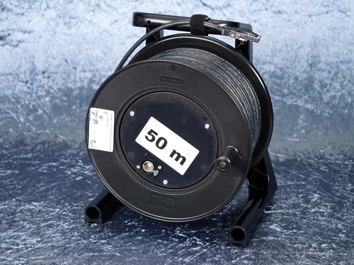Netzwerkkabel auf Gummitrommel / Sommer Mercator CAT.7 PUR / 35-50m / RJ45C6XL