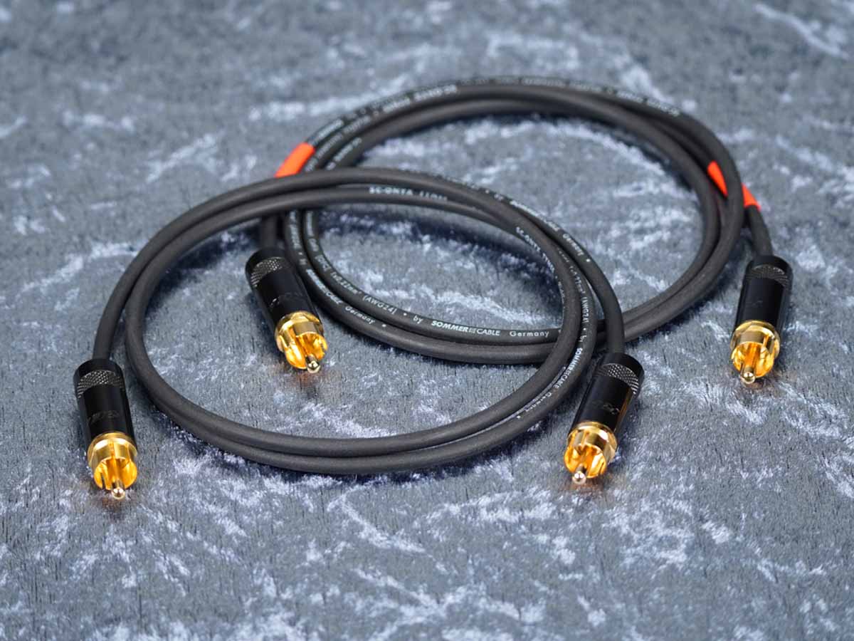 Cinchkabel Sommer 'Onyx Tynee' / REAN sw - Stereopaar