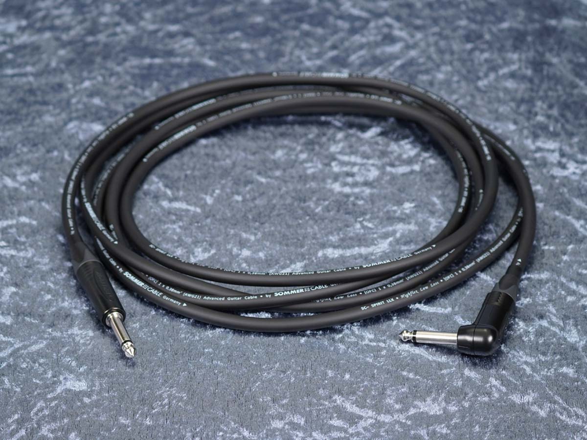 Instrumentenkabel Sommer 'Spirit LLX' schwarz - Neutrik Klinke auf Winkelklinke sw
