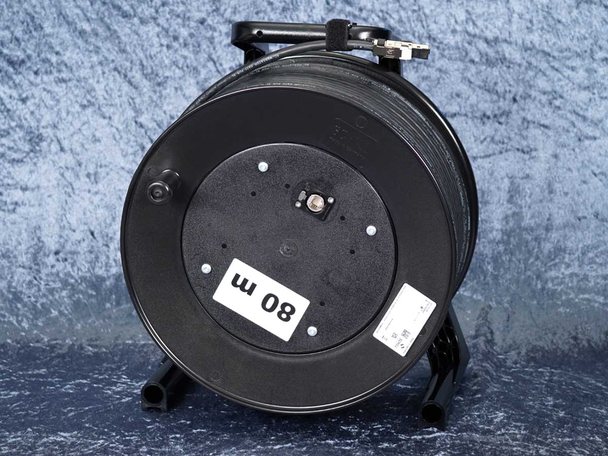 Netzwerkkabel auf Gummitrommel / Sommer Mercator CAT.7 PUR XL / 60-80 m / RJ45C6XL