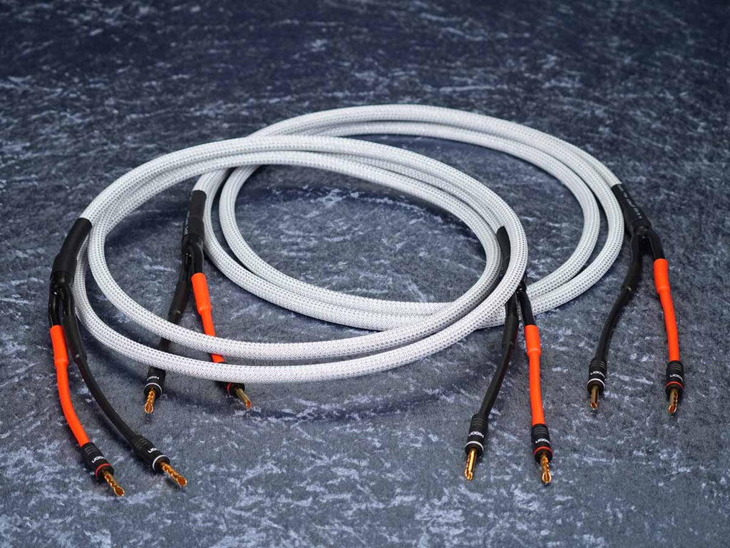 Lautsprecherkabel 'Meridian' 2x4,0 mm² Gfl mit Lamellen-Bananenstecker beidseitig