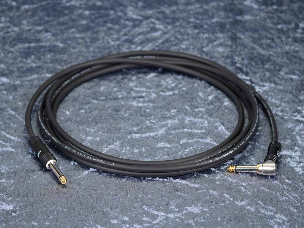 Instrumentenkabel Sommer 'Tricone XXL' schwarz - Hicon Klinke auf silent Winkelklinke