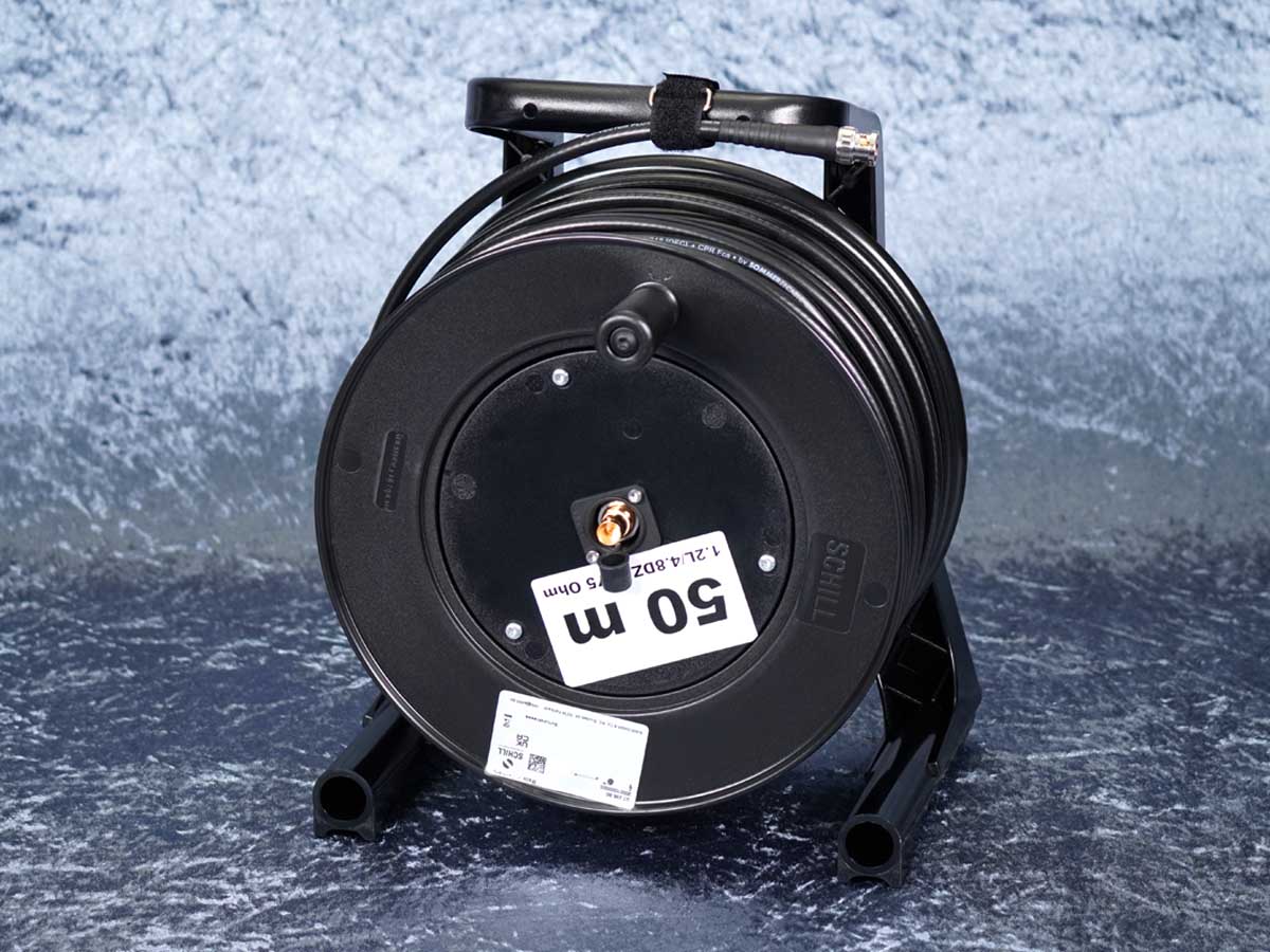 SDI-Kabel auf Gummitrommel SC Vector Plus 1.2L/4.8DZ / Hicon / 35-50 m / schwarz