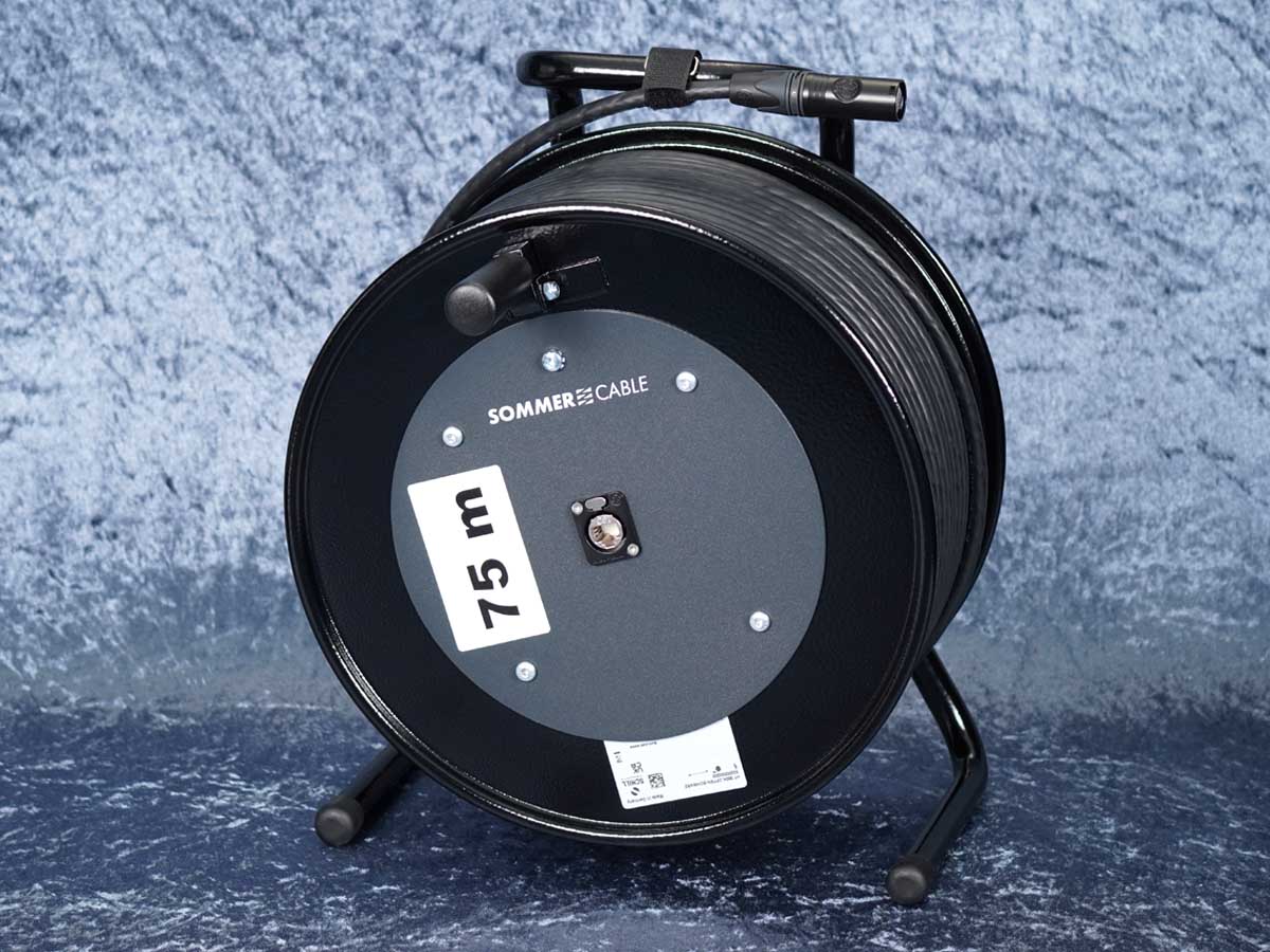 Netzwerkkabel auf Stahltrommel / Sommer Mercator CAT.7 PUR XL / 60-75 m / Neutrik