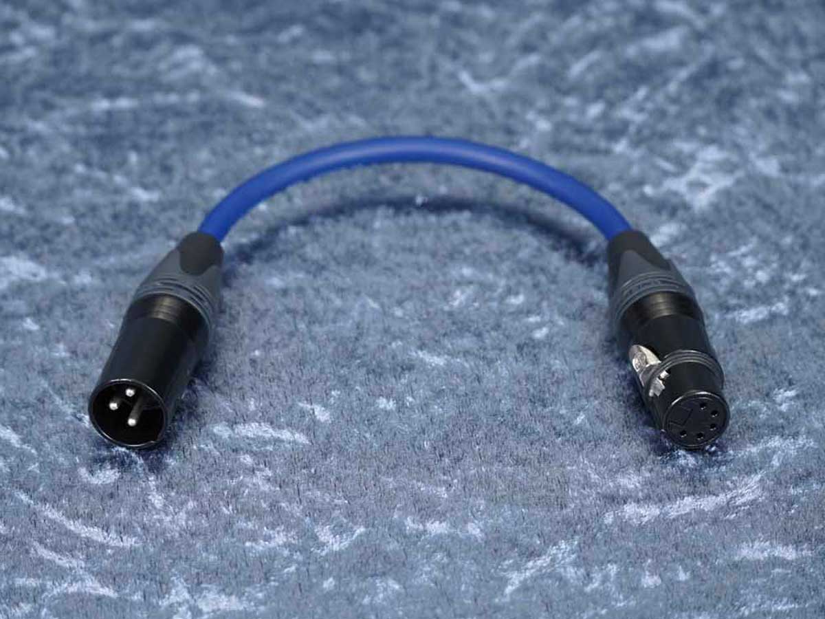 Kurzadapter DMX XLR-3Pol male XLR-5Pol female - Sommer/Neutrik