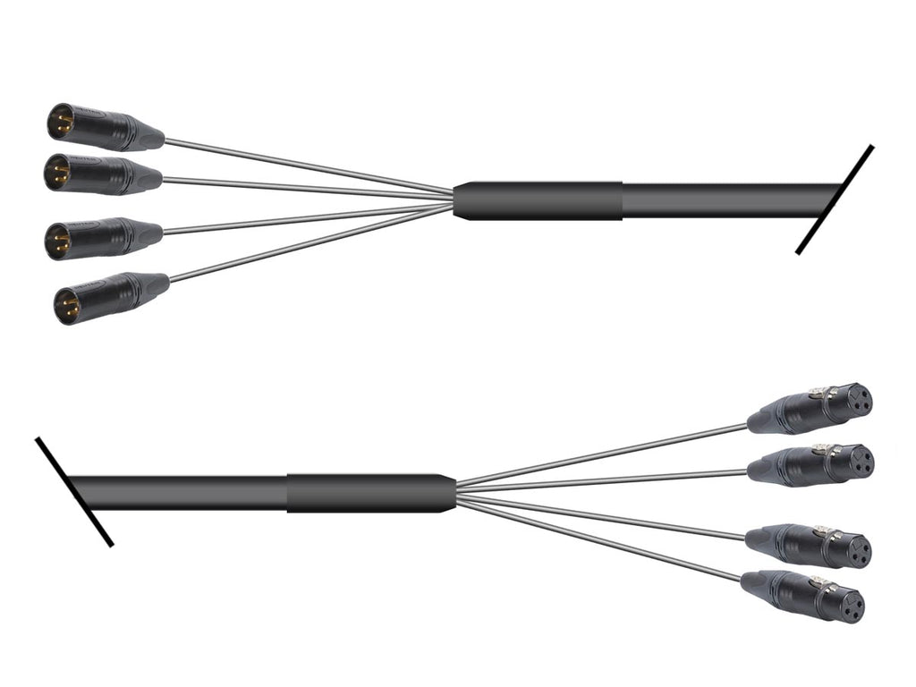 Multicore 4-Kanal XLR male auf XLR female / Sommer Mistral / Neutrik