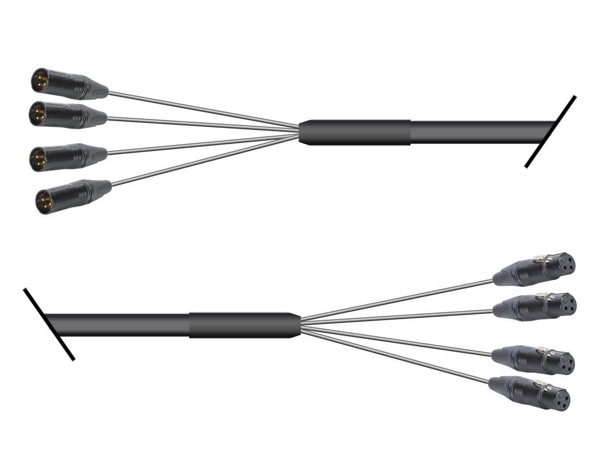 Multicore 4-Kanal XLR male auf XLR female / Sommer Mistral / Neutrik