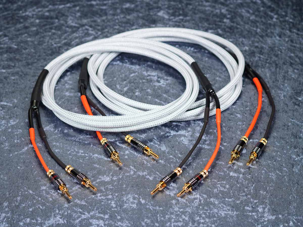 Lautsprecherkabel 'Meridian' 2x1,5 mm² Gfl mit Spreizspangen-Bananenstecker beidseitig