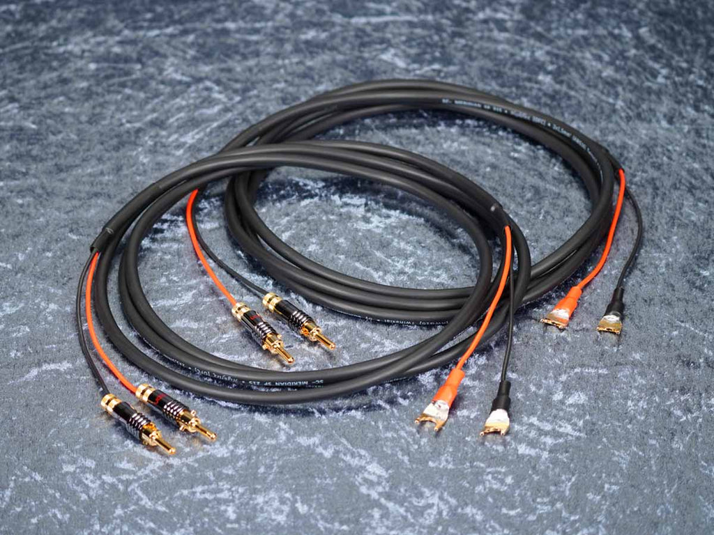 Lautsprecherkabel 'Meridian' 2x1,5 mm² Spreizspangen-Bananenstecker auf CTA01 Kabelschuhe