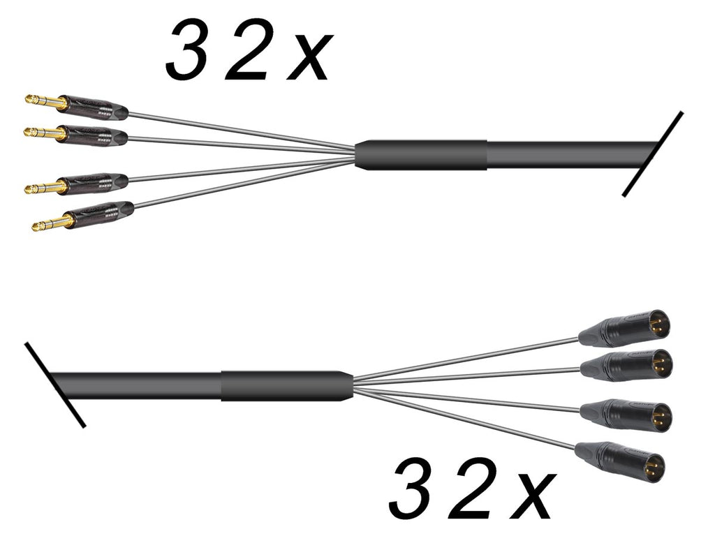 Multicore 32-Kanal Klinke sym. auf XLR male / Sommer Mistral / Neutrik
