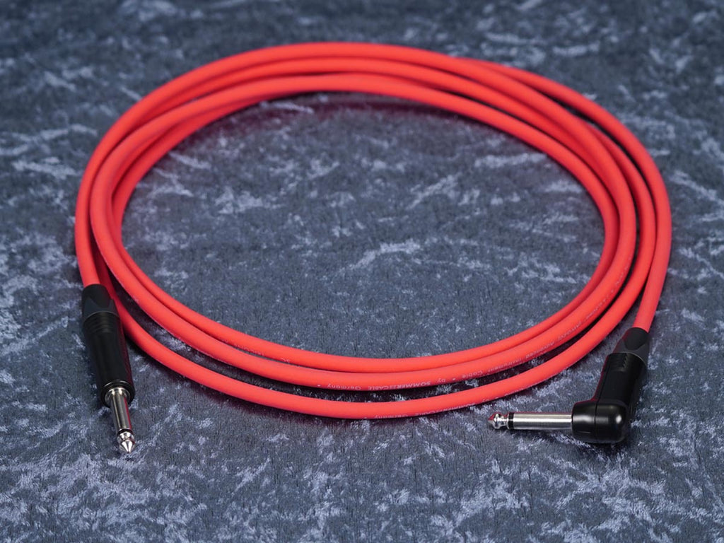 Instrumentenkabel Sommer 'Tricone XXL' rot - Neutrik Klinke auf Winkelklinke schwarz