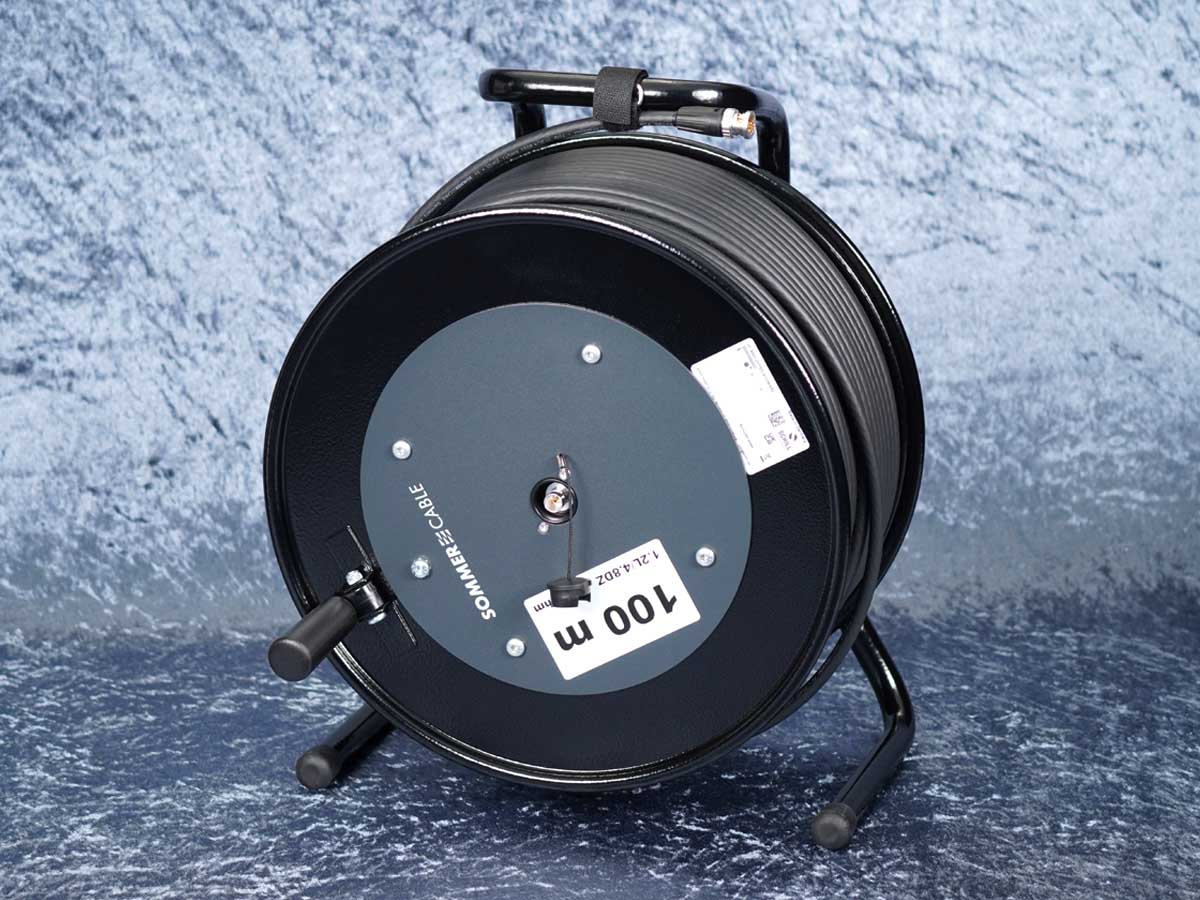 SDI-Kabel SC Vector Plus 1.2L/4.8DZ auf Stahltrommel / Neutrik / 70-100 m / schwarz