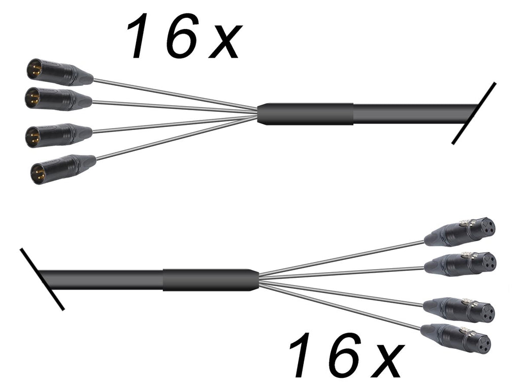 Multicore 16-Kanal XLR male auf XLR female / Sommer Mistral / Neutrik