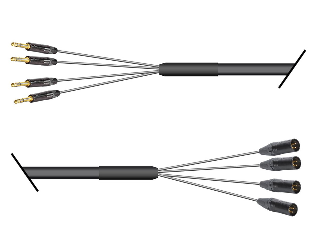 Multicore 4-Kanal Klinke sym. auf XLR male / Sommer Mistral / Neutrik