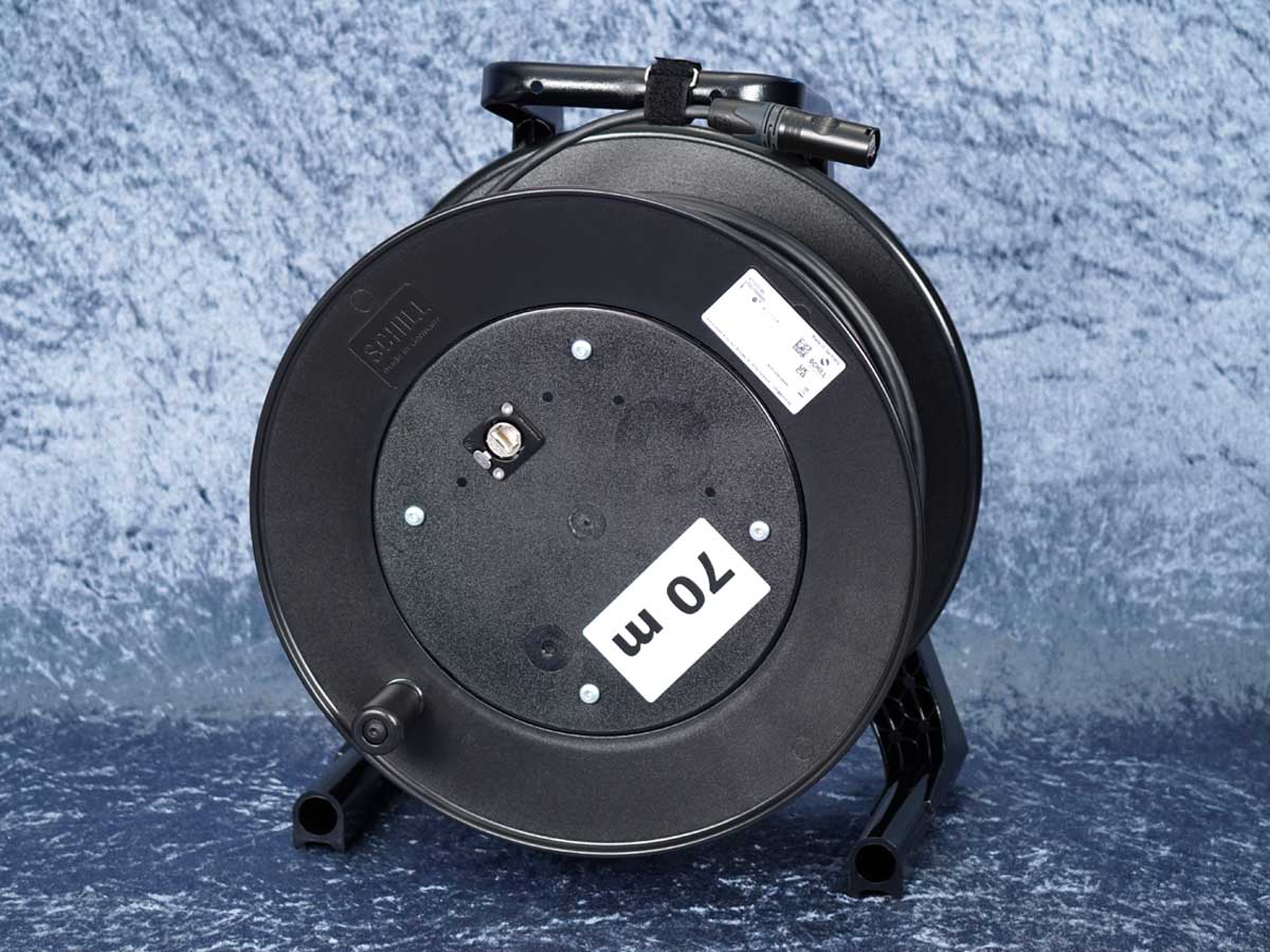 Netzwerkkabel auf Gummitrommel / Sommer Mercator CAT.7 PUR / 70 m / Neutrik