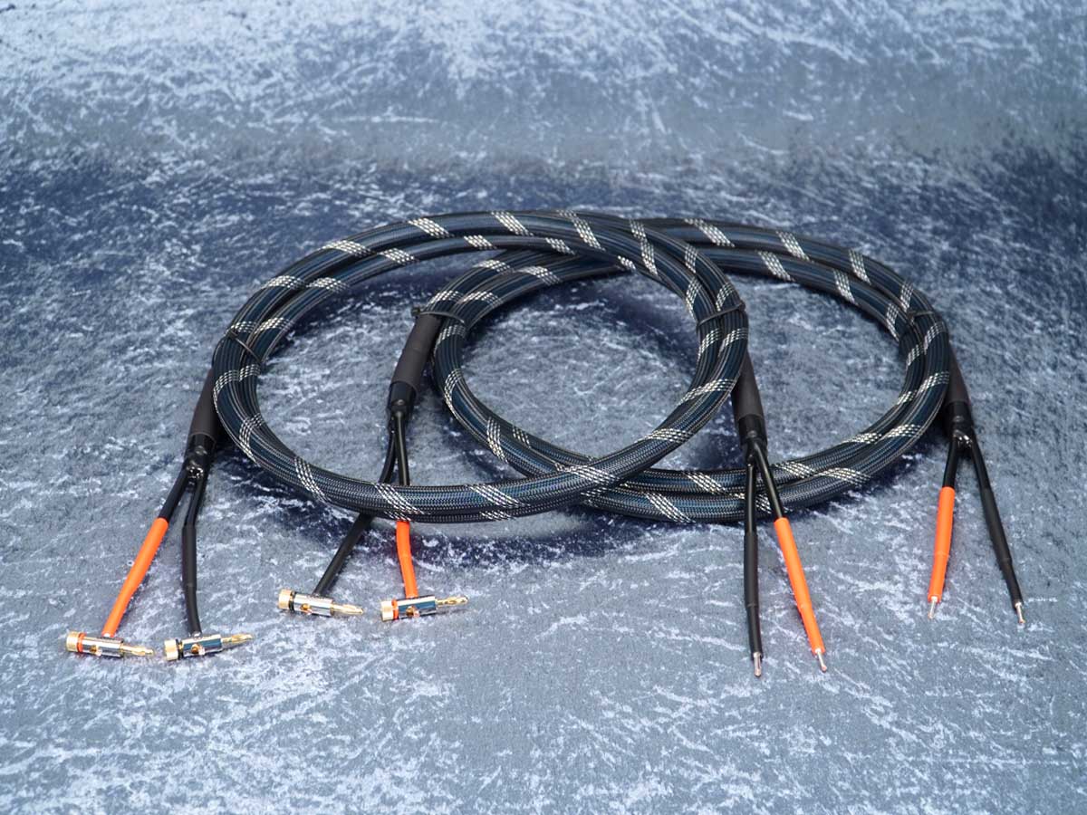 Lautsprecherkabel 'Dual Blue' Gfl - BM06 Bananenstecker auf Aderendhülsen