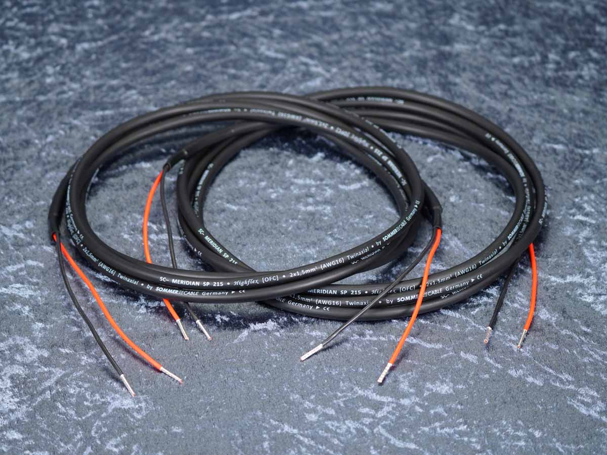 Lautsprecherkabel 'Meridian' 2x1,5 mm² mit Aderendhülsen beidseitig