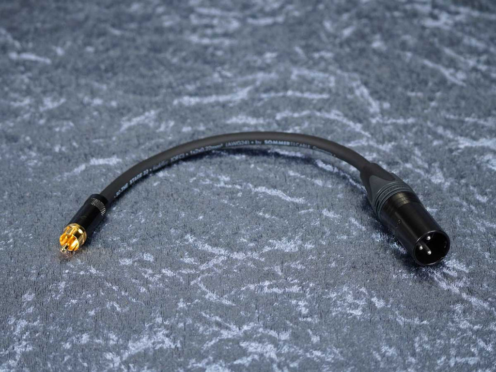Kurzadapter Cinch auf XLRm - Sommer/Neutrik/Rean