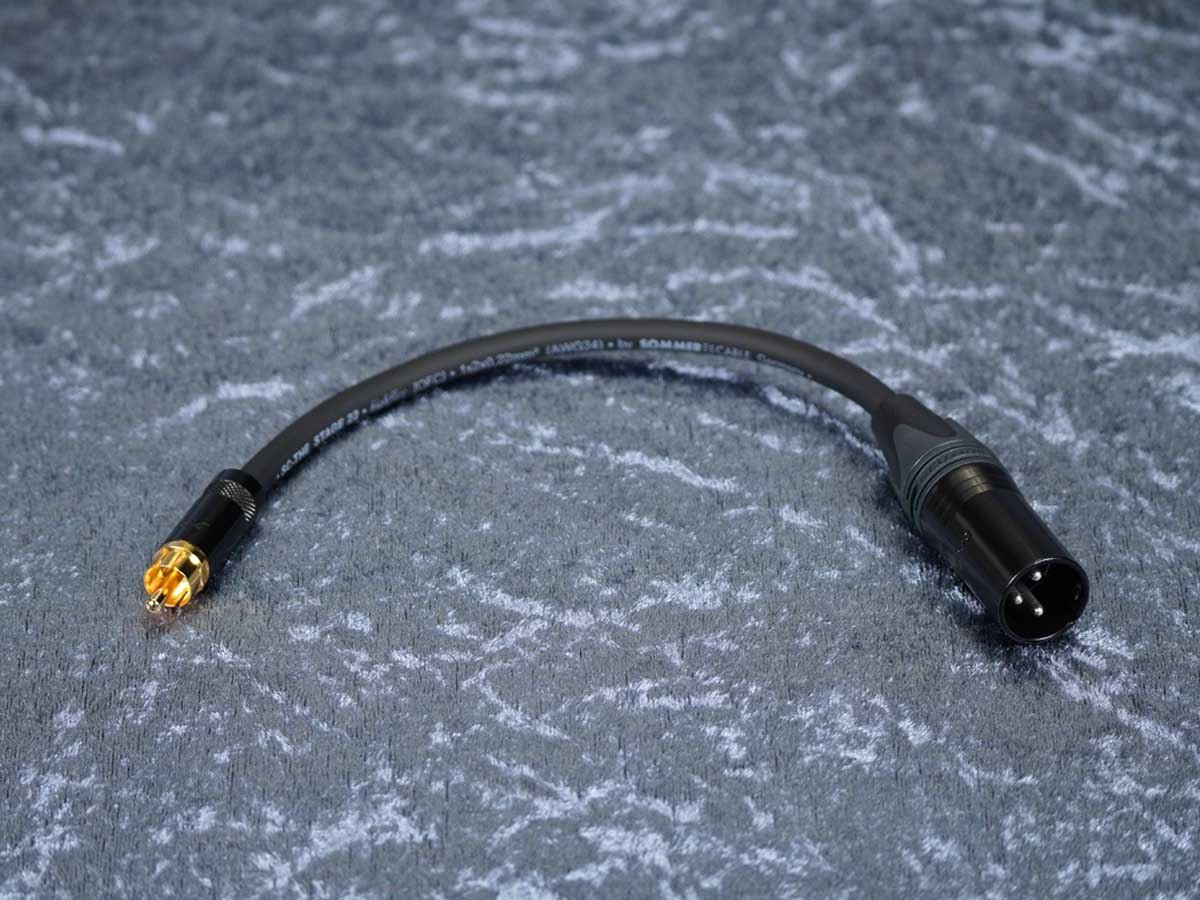 Kurzadapter Cinch auf XLRm - Sommer/Neutrik/Rean