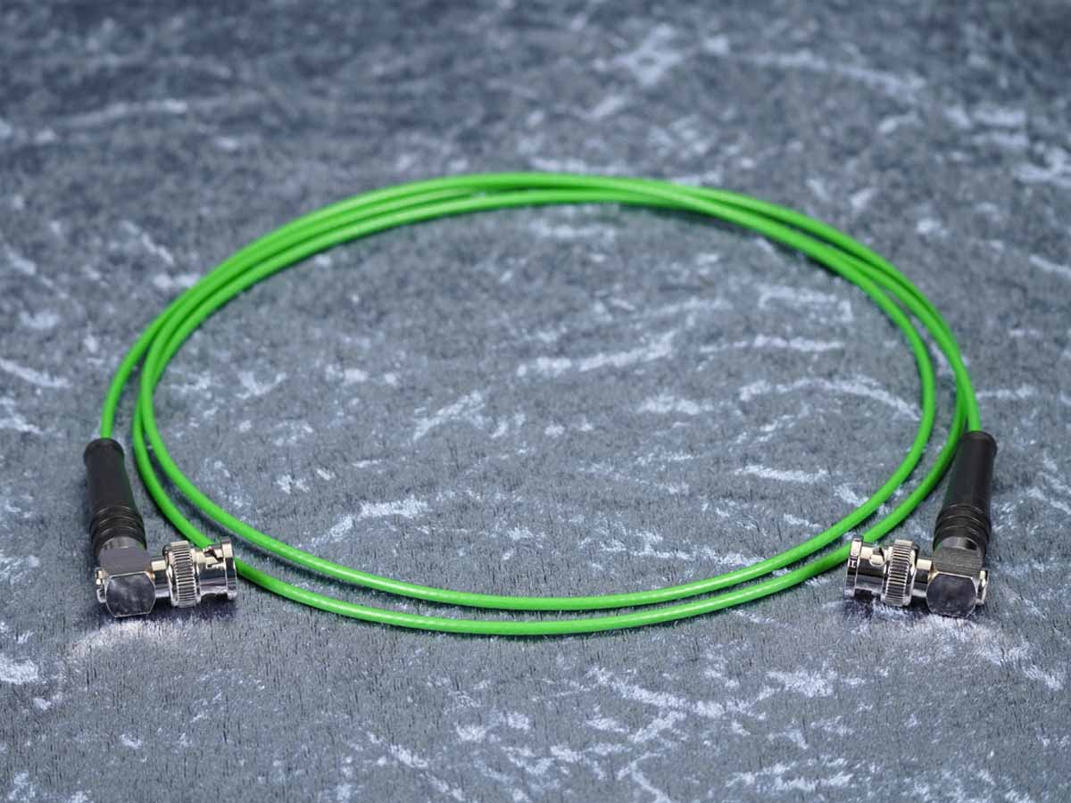 SDI-Kabel Sommer 'Monomax' grün - Hicon Winkel auf Winkel BNC
