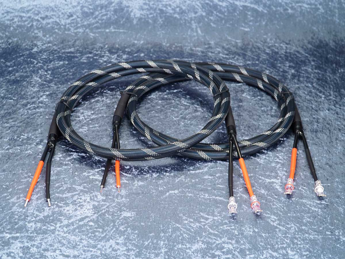 Lautsprecherkabel 'Dual Blue' Gfl - Aderendhülsen auf WBT 0681Ag Kabelschuhe