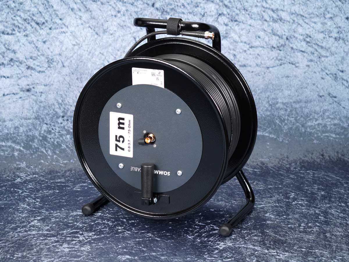 SDI-Kabel auf Stahltrommel SC Vector 0.8/3.7 / Hicon / 70-100 m / schwarz