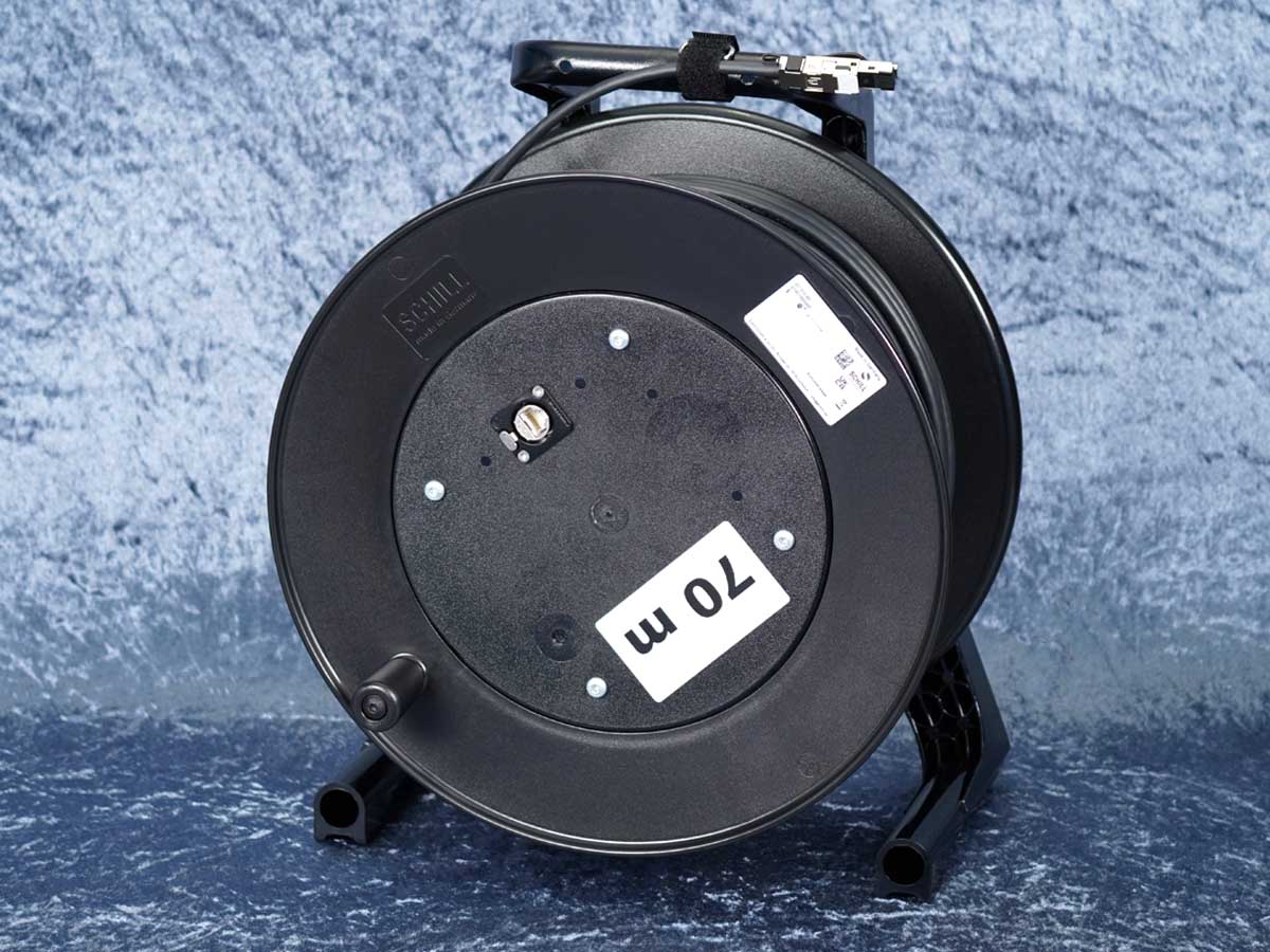 Netzwerkkabel auf Gummitrommel / Sommer Mercator CAT.7 PUR / 70 m / RJ45C6XL