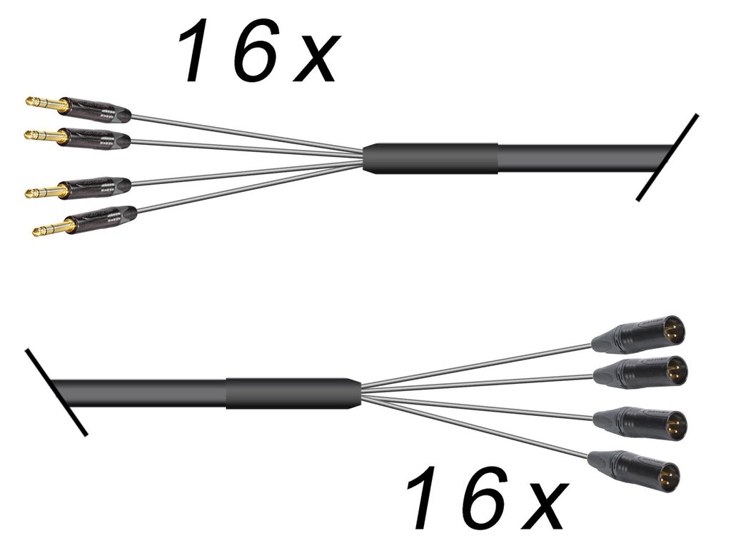 Multicore 16-Kanal Klinke sym. auf XLR male / Sommer Mistral / Neutrik